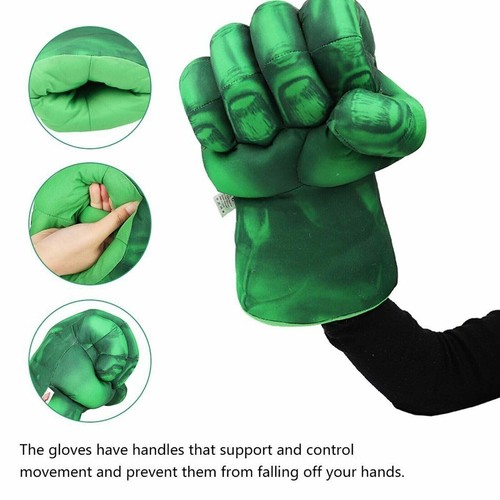 Kids green superhero gloves - green,