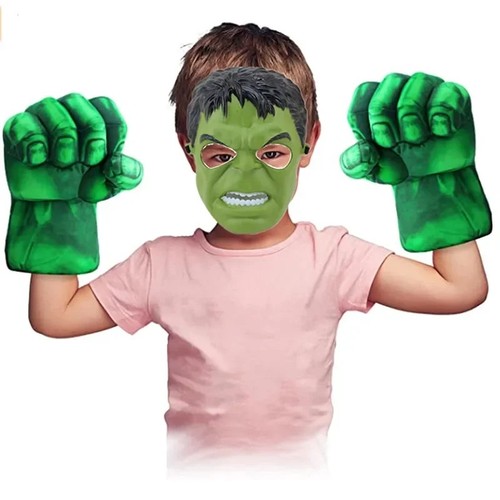 Kids green superhero gloves - superhero,